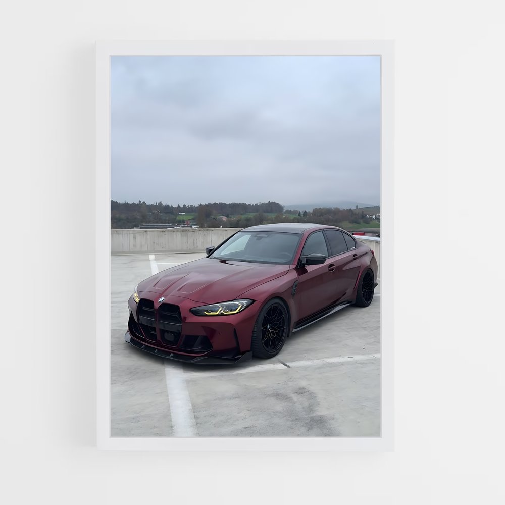 Poster Maroon Majesty – affiche BMW (vue 3)